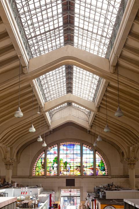 Vitrais do Mercado Municipal em São Paulo'