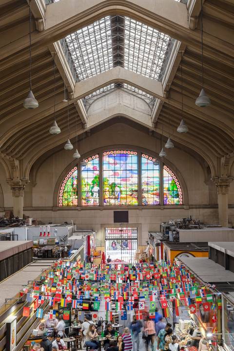 Vitrais do Mercado Municipal em São Paulo'