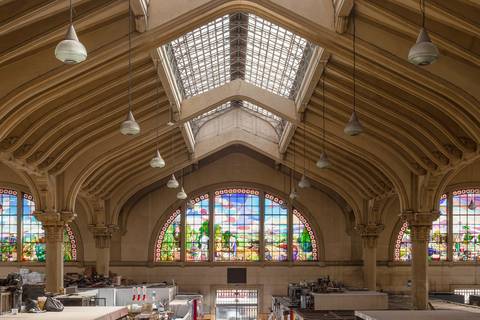 Vitrais do Mercado Municipal em São Paulo'