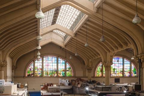 Vitrais do Mercado Municipal em São Paulo'