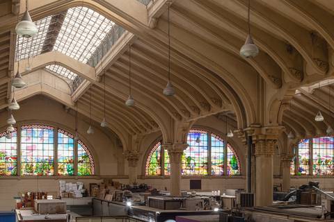 Vitrais do Mercado Municipal em São Paulo'