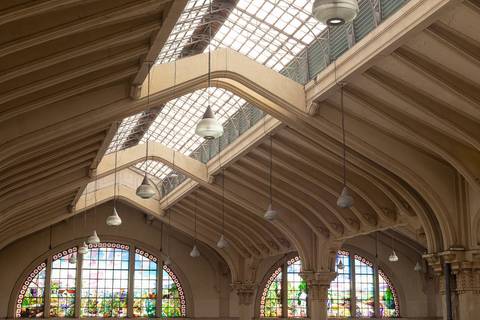 Vitrais do Mercado Municipal em São Paulo'