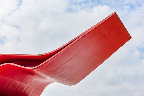 Língua vermelha do Auditório do Ibirapuera'