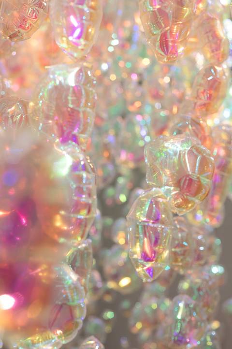 obra de arte de balões vista bem de perto'