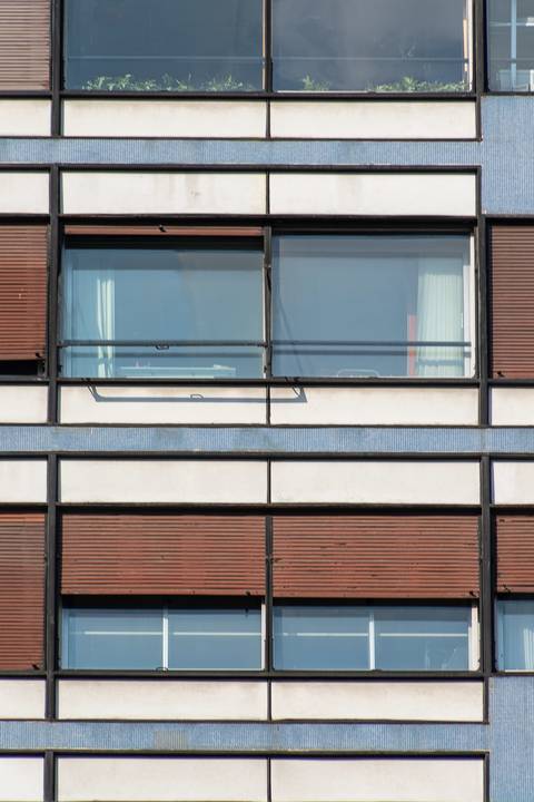 Caixilhos do Edifício Paulicéia na Avenida Paulista'