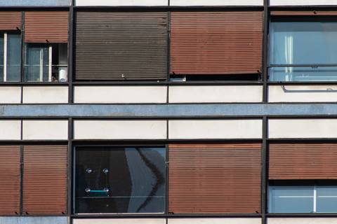 Venezianas do Edifício Paulicéia na Avenida Paulista'