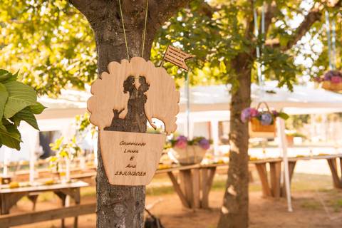 decoração de casamento - manjerico em madeira - casamento no São João'