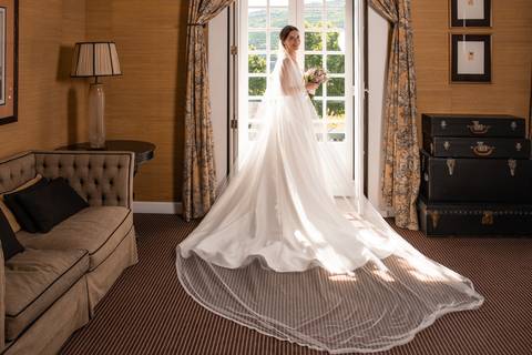 fotografia de noiva com vestido de casamento'