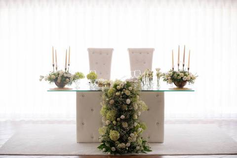 Mesa dos noivos - Fotografia de casamento na Casa dos Cisnes, Porto'