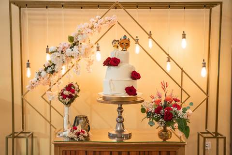 Fotografia de bolo de casamento'