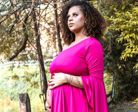 Vestido Royal , com fenda na perna longo'