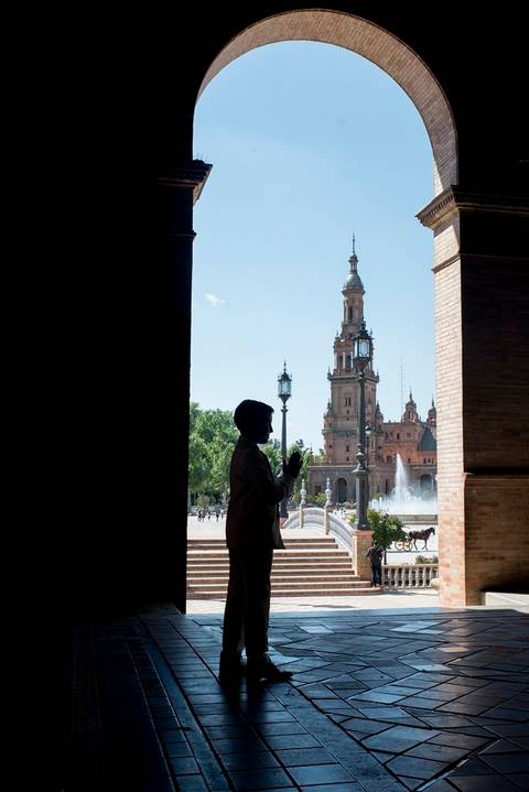 comunion exteriores, plaza españa, sevilla'