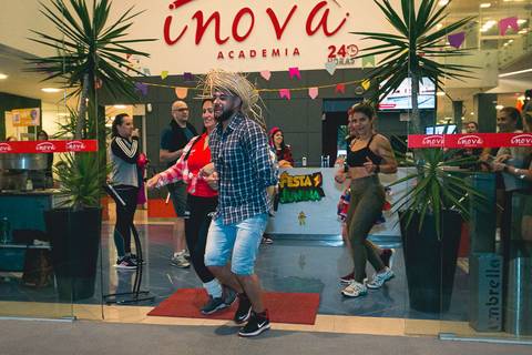 Fotos da festa junina na Academia Inova São Caetano.'