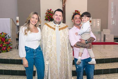 Foto de batismo na Paróquia Sagrado Coração de Jesus'