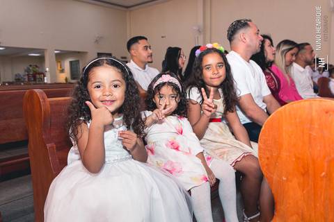 Foto de batizado na Paróquia Sagrado Coração de Jesus em São Paulo.'