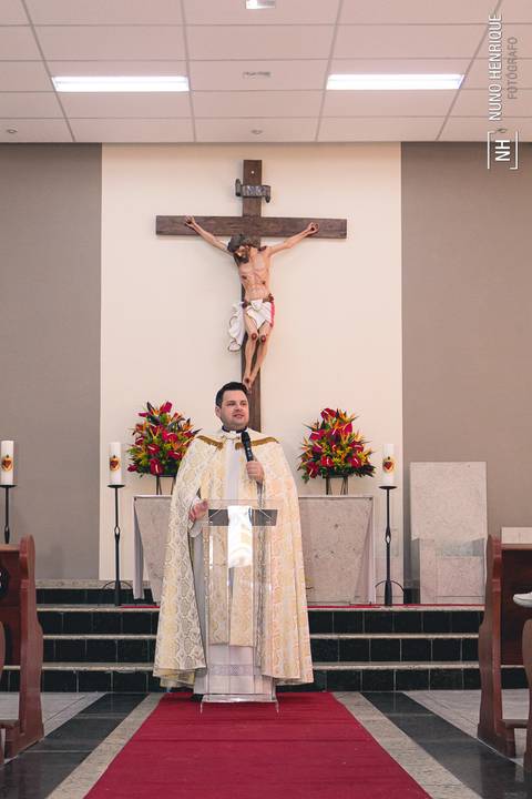 Foto de batizado na Paróquia Sagrado Coração de Jesus em São Paulo.'