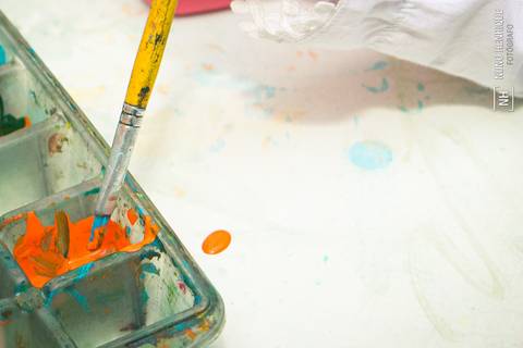 Foto de festa infantil com o tema da princesa Aurora, a bela adormecida da Disney.'