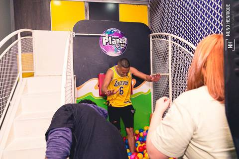 Fotos da festa de aniversário de 4 anos do Pietro Bizon no Buffet Planeta Kids, unidade Morumbi.'