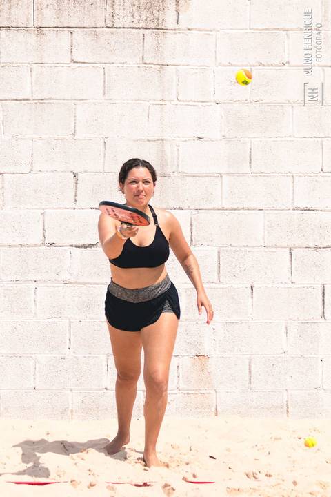 Foto de partida de Beach Tennis na Beach Plaay.'