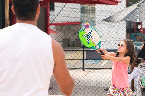 Foto de partida de Beach Tennis na Beach Plaay.'