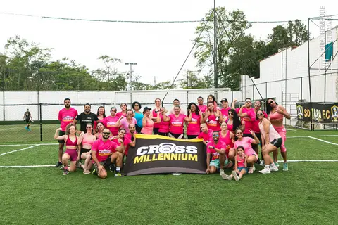 Fotos do aulão especial de Outubro Rosa do Cross Millennium na Arena Ideia & Luz Esportes.'