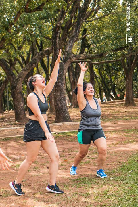Fotos do treino funcional especial para o Programa Jaguaré Caminhos realizado pelo personal trainer Gui Cerino no Espaço Verde Chico Mendes, em São Caetano do Sul.'