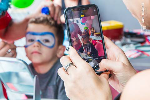 Aula de natação especial de dia das crianças na Academia Inova São Caetano.'