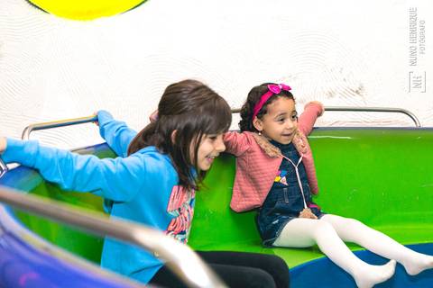 Foto do aniversário da Izadora no Buffet Happy Face em São Paulo com o tema da Turma da Mônica.'