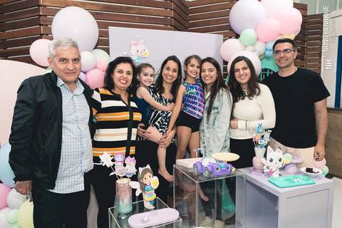 Foto da festa de aniversário da Laura na Academia de Ginástica Artística Yashi.'