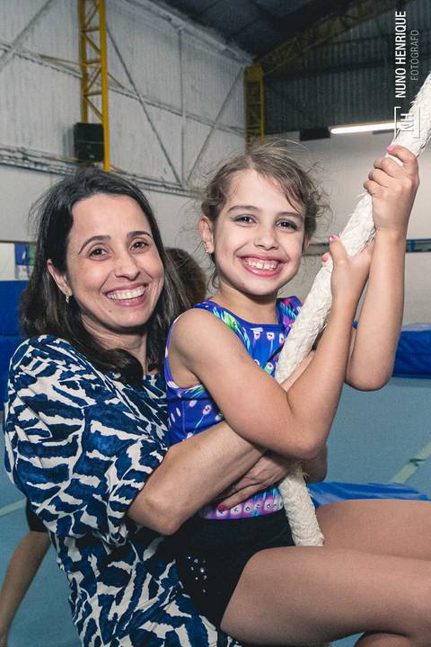 Foto da festa de aniversário da Laura na Academia de Ginástica Artística Yashi.'
