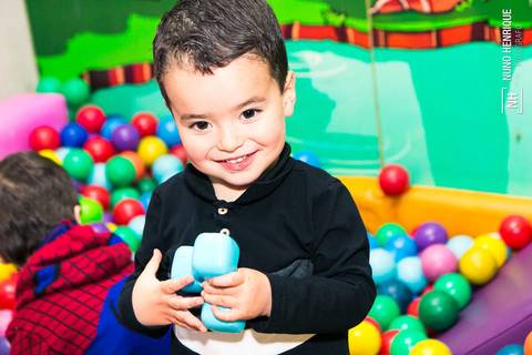 Foto da festa de aniversário de 3 anos do Miguel no Buffet Sabor da Alegria, em São Paulo.'