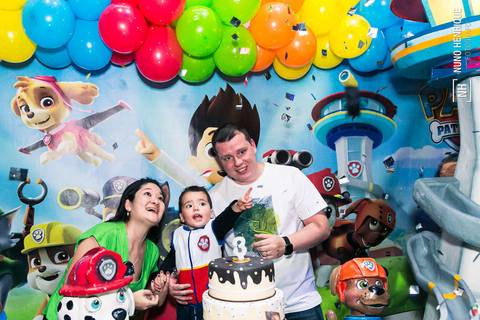 Foto da festa de aniversário de 3 anos do Miguel no Buffet Sabor da Alegria, em São Paulo.'
