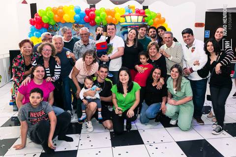 Foto da festa de aniversário de 3 anos do Miguel no Buffet Sabor da Alegria, em São Paulo.'
