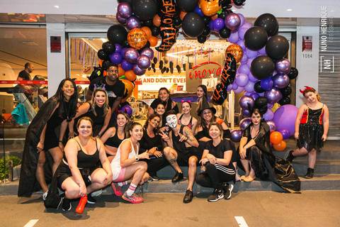 Fotos do evento de halloween Fit Dance na Academia Inova.'