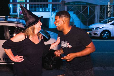 Fotos do evento de halloween Fit Dance na Academia Inova.'