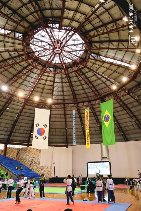 Foto da Copa América de Taekwondo 2023 realizado na Instituição Religiosa Perfect Liberty, em Arujá/SP.'