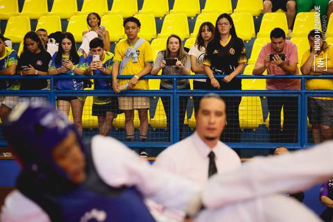 Foto da Copa América de Taekwondo 2023 realizado na Instituição Religiosa Perfect Liberty, em Arujá/SP.'