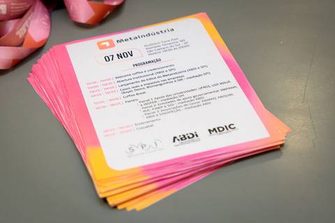 Fotografia corporativa do evento de lançamento de Edital ABDI e SPI para Tecnologias 4.0'