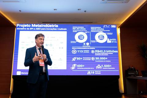 Fotografia corporativa do evento de lançamento de Edital ABDI e SPI para Tecnologias 4.0'