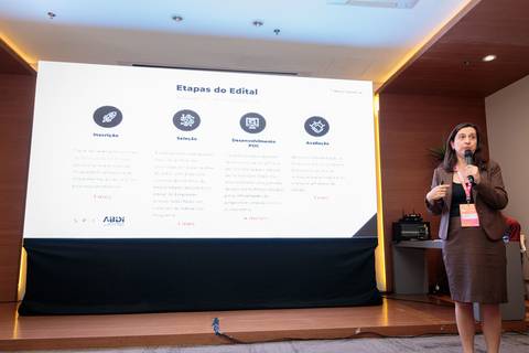 Fotografia corporativa do evento de lançamento de Edital ABDI e SPI para Tecnologias 4.0'