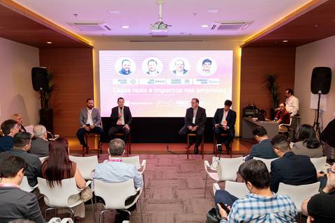 Fotografia corporativa do evento de lançamento de Edital ABDI e SPI para Tecnologias 4.0'