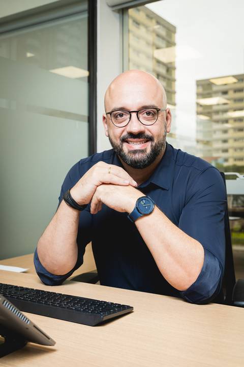 Retrato corporativo dos colaboradores da Gomes da Costa, realizado no escritório de Sâo Paulo.'