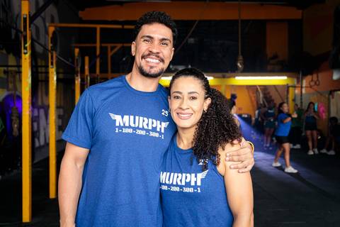 Fotografia de evento CrossFit registrando atletas durante o desafio Murph'