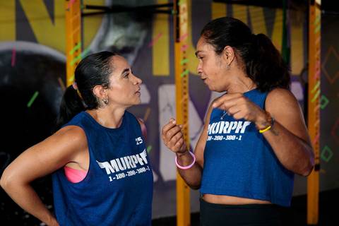Fotografia de evento CrossFit registrando atletas durante o desafio Murph'