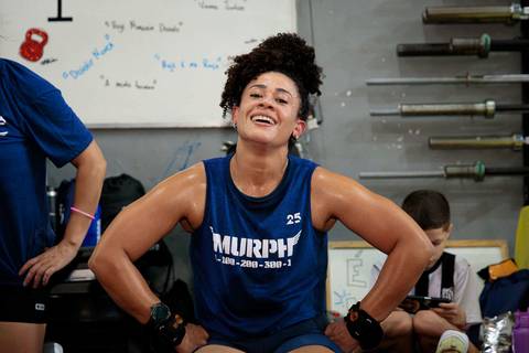 Fotografia de evento CrossFit registrando atletas durante o desafio Murph'