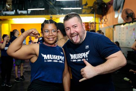 Fotografia de evento CrossFit registrando atletas durante o desafio Murph'