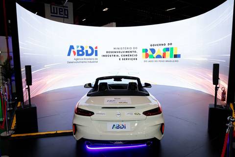 Foto do estande da ABDI no Salão do Automóvel 2025 no Distrito Anhembi, em São Paulo'