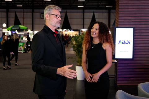 Foto do estande da ABDI no Salão do Automóvel 2025 no Distrito Anhembi, em São Paulo'