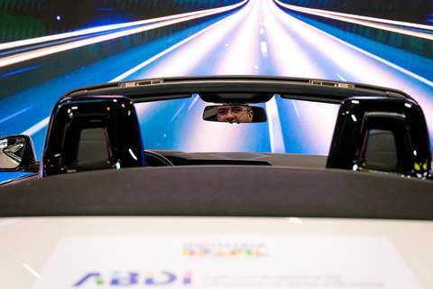 Foto do estande da ABDI no Salão do Automóvel 2025 no Distrito Anhembi, em São Paulo'