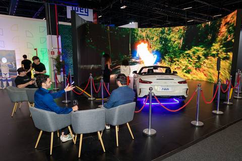 Foto do estande da ABDI no Salão do Automóvel 2025 no Distrito Anhembi, em São Paulo'